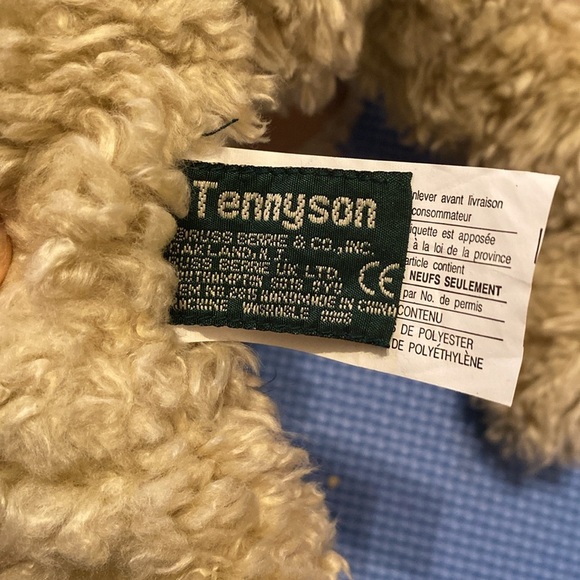 RUSS BERRIE SHAGGY TENNYSON Teddy Bear Plush Stuffed Animal Vintage Plaid Bow - Picture 4 of 6